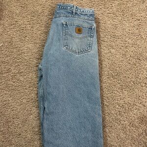 Carhartt Flannel Lined Light Blue Denim Pants